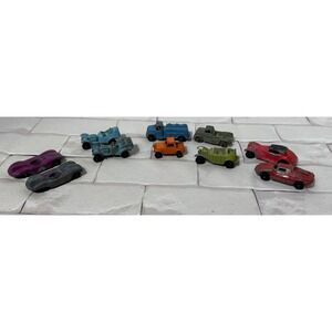 Vintage Diecast Tootsie Toys Car Lot 10pcs Fiat Abarth Tanker Truck Roadster
